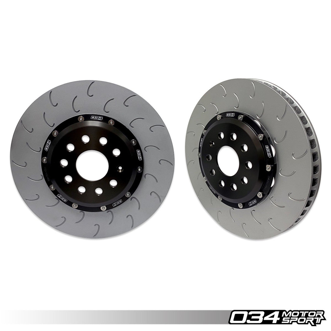 034Motorsport 2-piece Floating Front Brake Rotor Upgrade For Audi 8v/8v.5 S3 And Vw Mk7/7.5 Gti/r