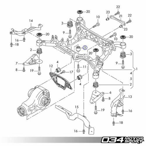 034Motorsport Billet Aluminum Rear Differential Mount Upgrade