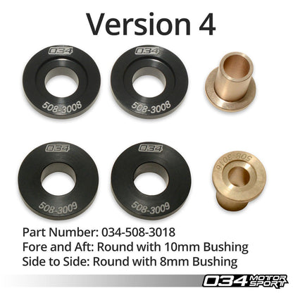 034Motorsport Billet Solid Shifter Bushing Kit - 6-Speed PQ34 / PQ35 / MQB