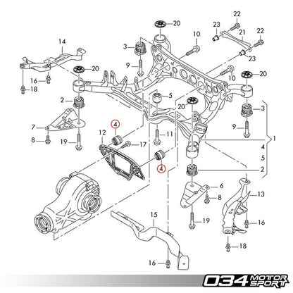 034Motorsport Rear Differential Carrier Mount Insert Kit