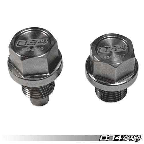 034Motorsport Rear Differential Magnetic Drain Plug Kit, 8J/8P/8V/8S/8Y Quattro Vehicles, Mk5/Mk6/Mk7/Mk8 4motion