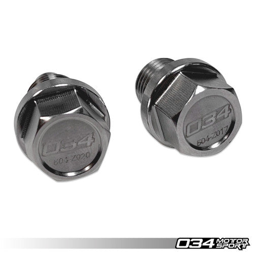 034Motorsport Rear Differential Magnetic Drain Plug Kit, 8J/8P/8V/8S/8Y Quattro Vehicles, Mk5/Mk6/Mk7/Mk8 4motion