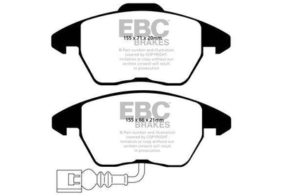 EBC Audi 8J TT Redstuff Sport Front Brake Pads - ATE Caliper - Motorsport Calibrations