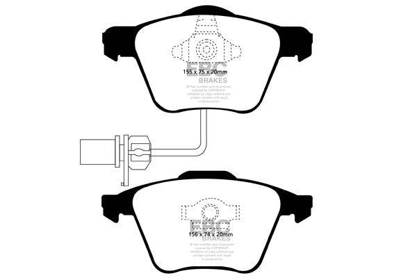 EBC Audi B7 C6 D3 Redstuff Sport Front Brake Pads - ATE Caliper ( A4, A6 & A8 ) - Motorsport Calibrations