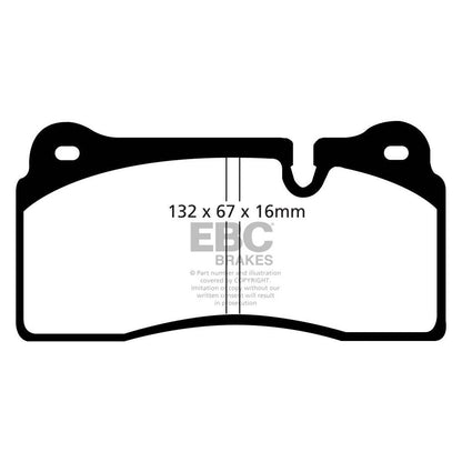 EBC Audi BMW Lamborghini Redstuff Sport Rear Brake Pads - Brembo Caliper (Inc. 4S R8, F87 M2 Competition, LP560-4 Gallardo & LP640 Murcielago) - Motorsport Calibrations