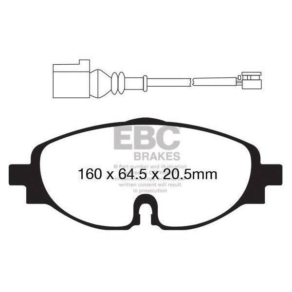 EBC Audi Volkswagen Redstuff Sport Front Brake Pads - TRW Caliper (Inc. 8S TT, 8V A3, MK7 Golf GTI & B8) - Motorsport Calibrations