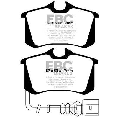 EBC Audi Volkswagen Redstuff Sport Rear Brake Pads - ATE Caliper (8P A3, MK5 Golf, MK6 Golf & MK6 Golf GTI) - Motorsport Calibrations