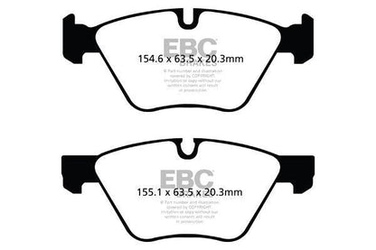 EBC BMW E81 E87 E60 E61 Redstuff Sport Front Brake Pads - ATE Caliper (Inc. 120i, 125i, 520i & 523i) - Motorsport Calibrations