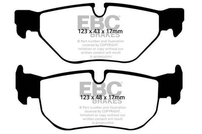 EBC BMW E81 E87 E90 E91 Redstuff Sport Rear Brake Pads - ATE Caliper (Inc. 130i, 318i, 320i & Alpina D3) - Motorsport Calibrations