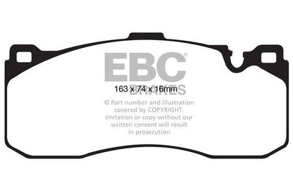 EBC BMW E82 E88 135i Redstuff Sport Front Brake Pads - Brembo Caliper - Motorsport Calibrations