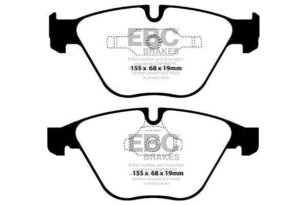 EBC BMW E84 E89 E90 E92 Bluestuff NDX Trackday Front Brake Pads - ATE Caliper (Inc. 325i, 330i, X1 28i & Z4 35i) - Motorsport Calibrations