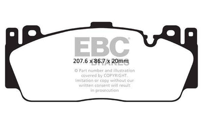 EBC BMW F10 F12 F13 F87 Redstuff Sport Front Brake Pads - Brembo Caliper (M2 Competition, M5 & M6) - Motorsport Calibrations