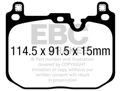 EBC BMW F40 M135ix Redstuff Sport Front Brake Pads - Brembo Caliper - Motorsport Calibrations