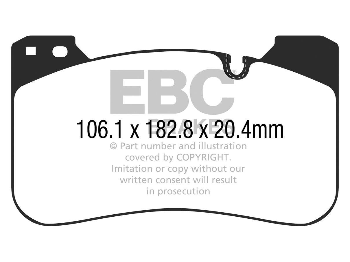 EBC BMW F90 M5 Redstuff Sport Front Brake Pads - Brembo Caliper - Motorsport Calibrations