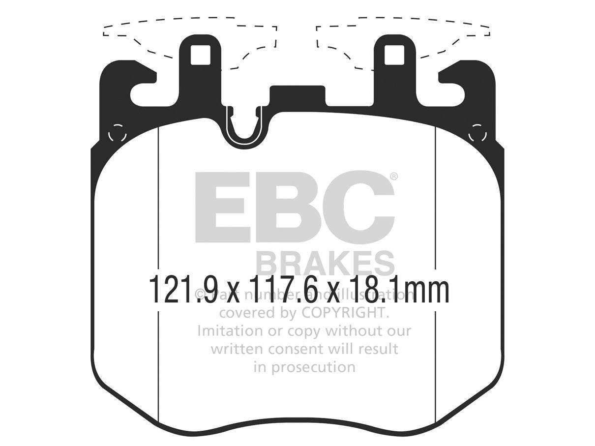 EBC BMW G11 G20 G30 G32 Redstuff Sport Front Brake Pads - Brembo Caliper (Inc. M340ix, M550ix, 640i & 750i) - Motorsport Calibrations