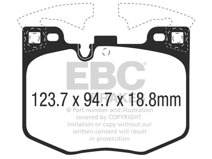 EBC BMW G11 G20 G30 G32 Redstuff Sport Front Brake Pads - Brembo Calliper (Inc. M340i, M550i, 640i & 740i) - Motorsport Calibrations