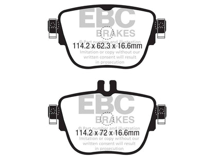 EBC Mercedes-Benz C257 W/S213 A/C238 Redstuff Sport Rear Brake Pads (Inc. CLS400d, CLS350d, E300e & E400 TD) - Motorsport Calibrations