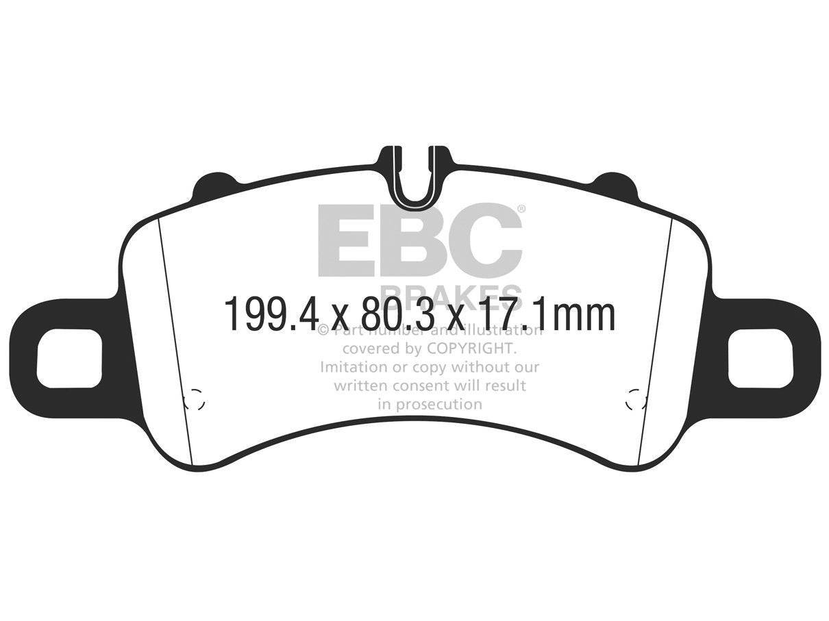 EBC Porsche 991/2 718 Redstuff Sport Front Brake Pads - Brembo Caliper (Inc. 911 Carrear, 911 Carrear 4, Boxster GTS & Cayman GTS) - Motorsport Calibrations