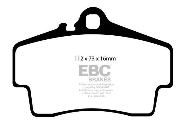 EBC Porsche 996 997 986 987 Redstuff Sport Rear Brake Pads - Brembo Caliper (Inc. 911 Carrera, 911 Carrera 4, Boxster S & Cayman S) - Motorsport Calibrations