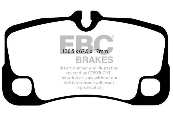 EBC Porsche 997 Redstuff Sport Rear Brake Pads - Brembo Caliper (Inc. 911 Carrera 4, 911 GT3, 911 GT3 RS &  911 Turbo S) - Motorsport Calibrations