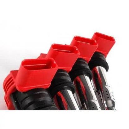 NGK Audi R8 'RED' Coil Packs U5014 + BKR7EIX Spark Plugs (SET OF 4) VW AUDI 2.0TFSI 1.8T - Dark Road Performance