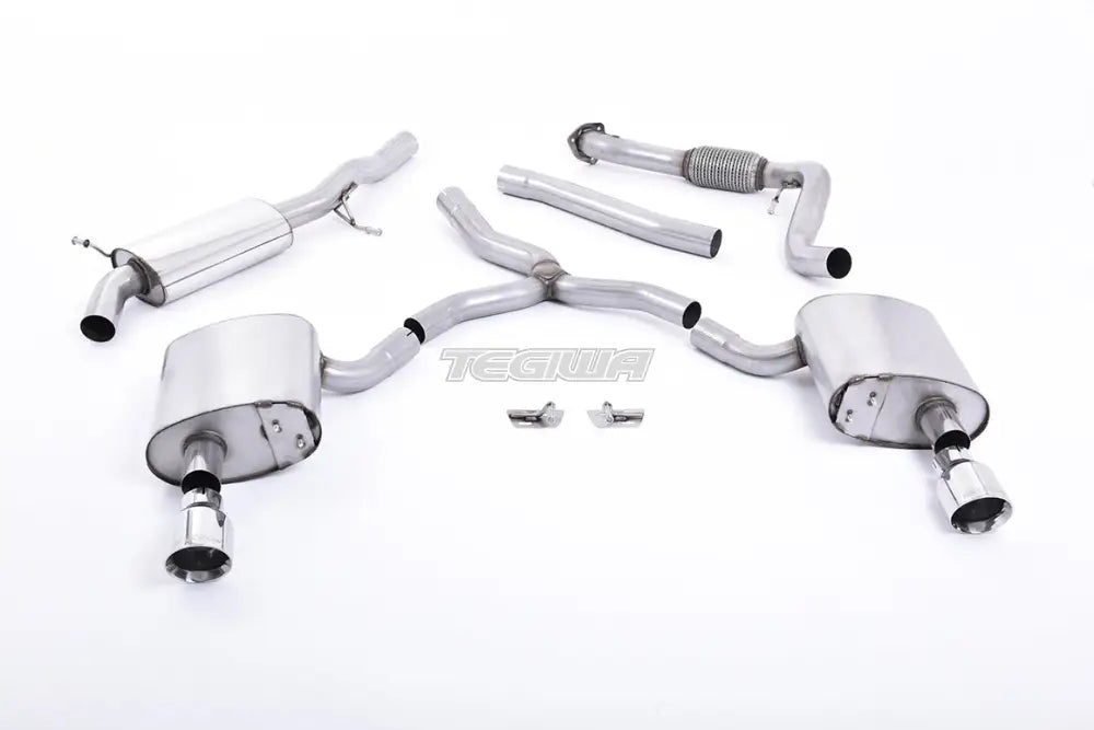 Milltek Audi A4 2.0 TFSI B9 Quattro Saloon & Avant (Non OPF/GPF Models & Without Brace Bars) 2016-2024 Cat Back Exhaust