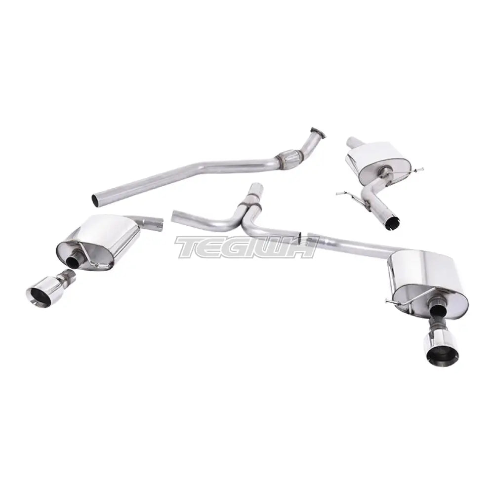 Milltek Audi A4 2.0 TFSI S line B8 (2WD and quattro manual-only) Saloon & Avant 2008-2011 Cat-back Exhaust