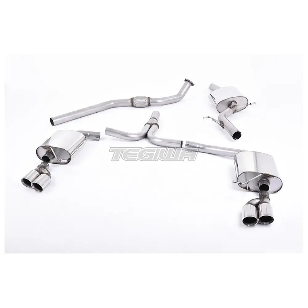 Milltek Audi A4 2.0 TFSI S line B8 (2WD and quattro manual-only) Saloon & Avant 2008-2011 Cat-back Exhaust