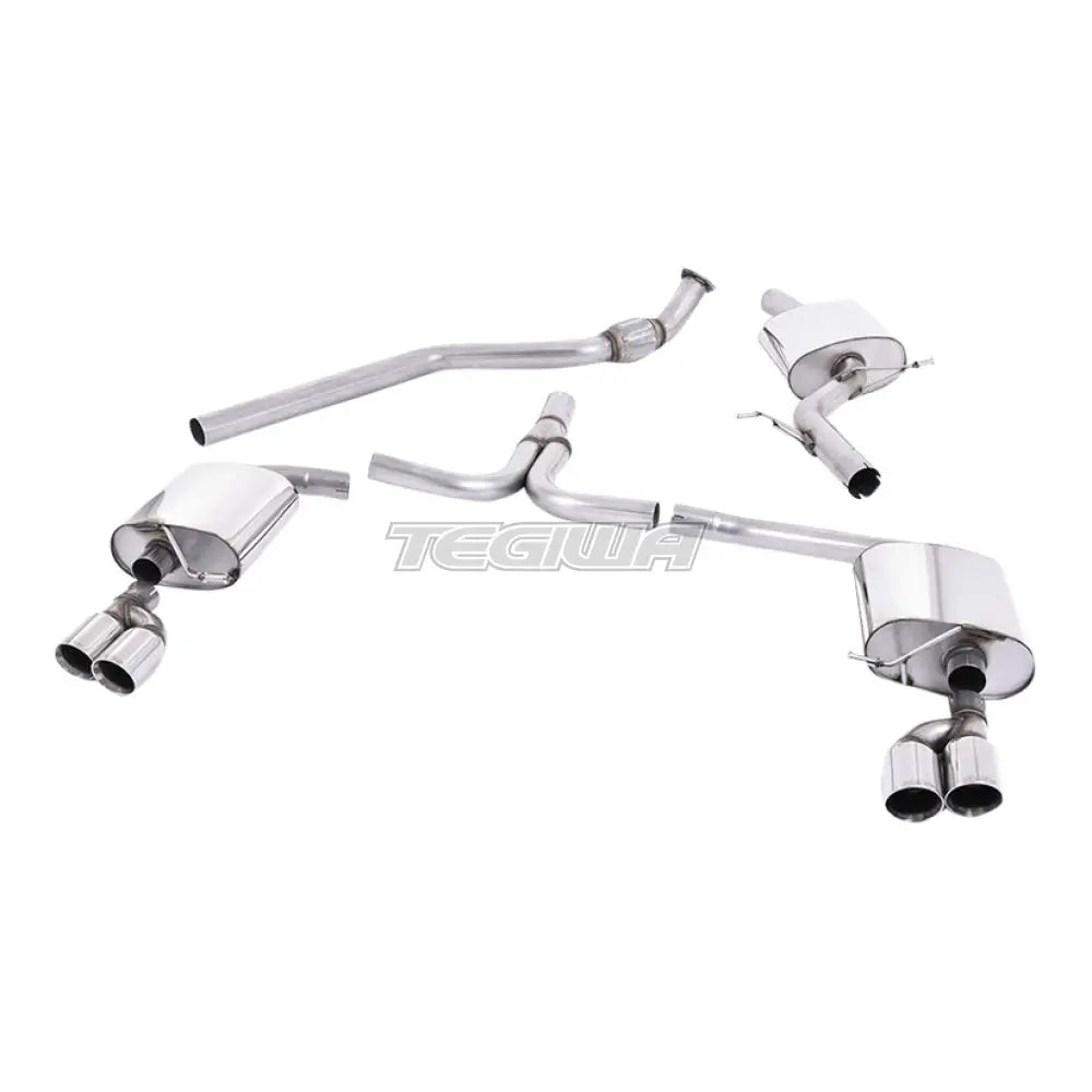 Milltek Audi A4 2.0 TFSI S line B8 (2WD and quattro Tiptronic-only) Saloon & Avant 2008-2011 Cat-back Exhaust