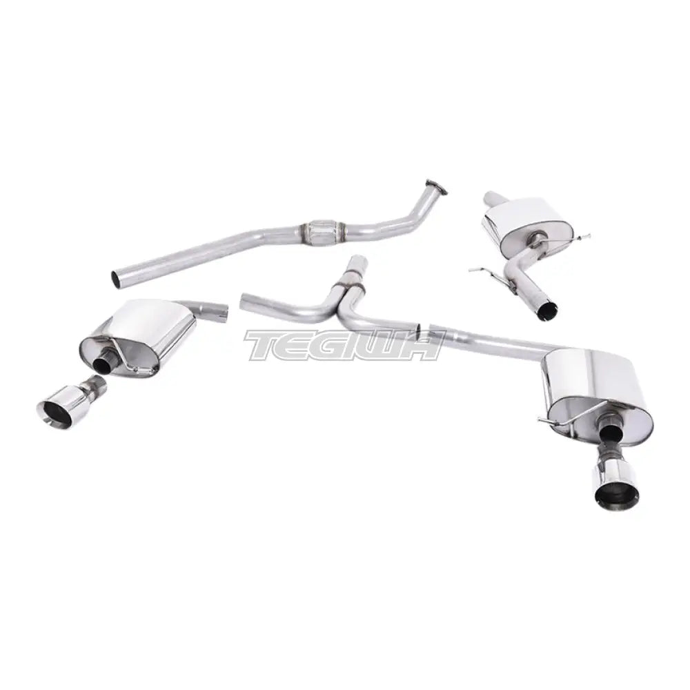 Milltek Audi A4 2.0 TFSI S line B8 (2WD and quattro Tiptronic-only) Saloon & Avant 2008-2011 Cat-back Exhaust