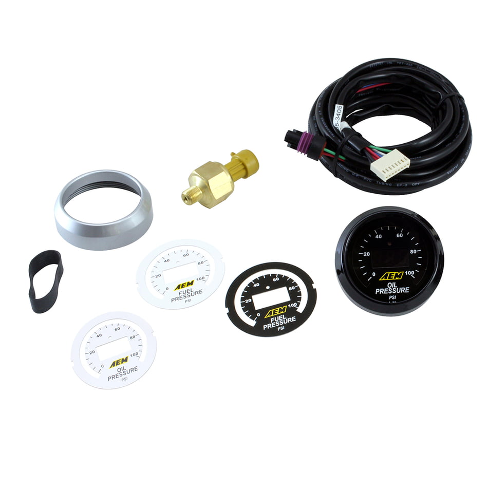 AEM Digital Oil/Fuel Pressure Gauge 0~100Psi