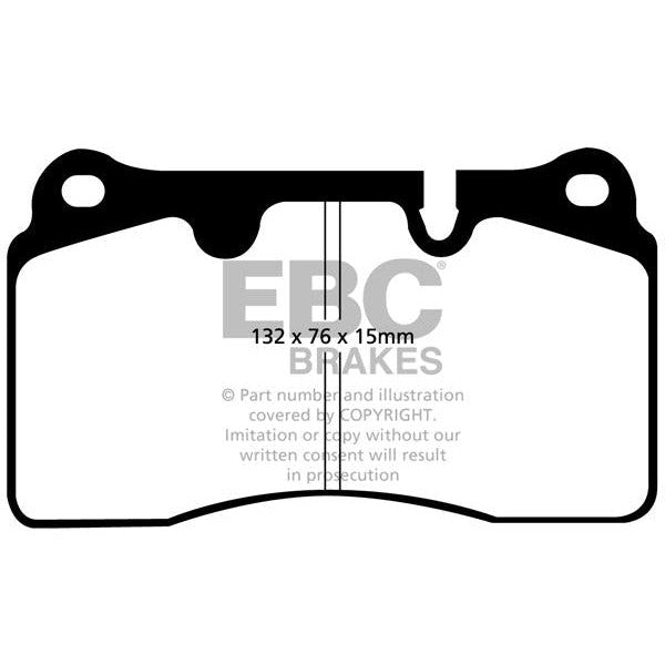 EBC AC Aston Martin BMW Volkswagen Orangestuff Race Front Brake Pads - Brembo Caliper Inc. MK VI, Vantage, E39 Alpina & Touareg I