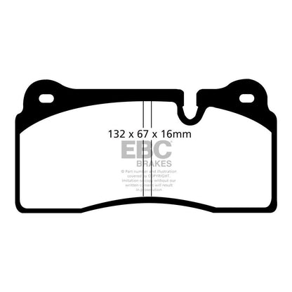 EBC Audi BMW Lamborghini Orangestuff Race Rear Brake Pads - Brembo Caliper Inc. 4S R8, F87 M2 Competition, LP560-4 Gallardo & LP640 Murcielago