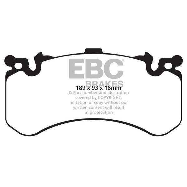 EBC Audi D4 C7 Yellowstuff Street and Track Front Brake Pads - Brembo Caliper A8, S6, S7 & RS7