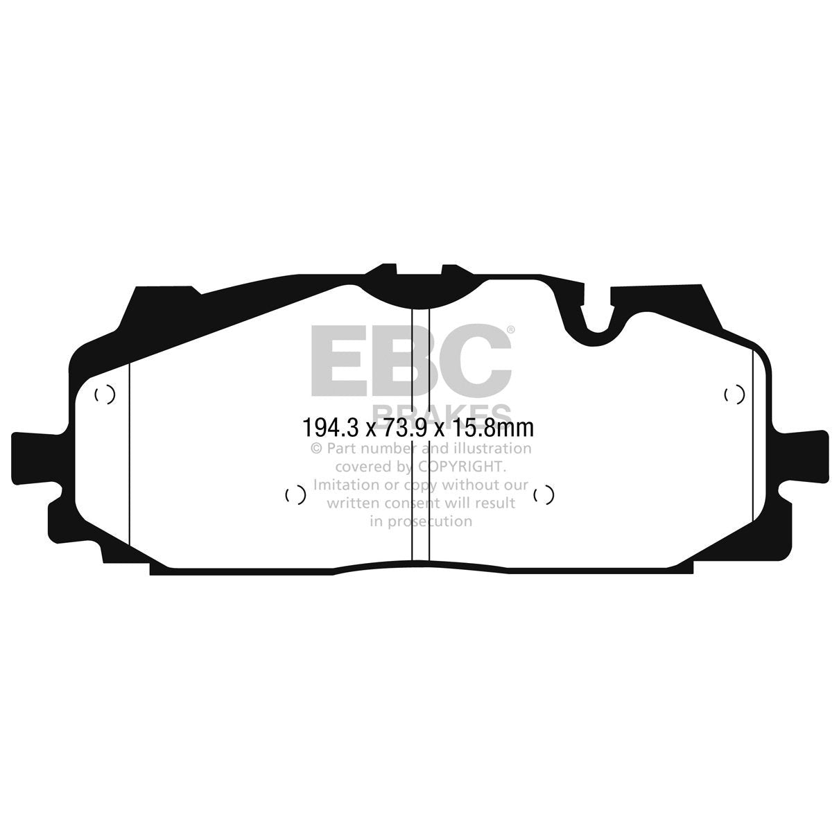 EBC Audi Volkswagen Bluestuff NDX Trackday Front Brake Pads - Akebono Caliper Inc. C8 A6, D5 A8, 4M Q7 & CR Touareg