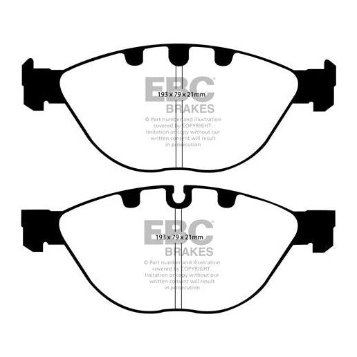 EBC BMW E60 E63 E65 Orangestuff Race Front Brake Pads - ATE Caliper Inc. 535i, 635i, 745i & 760i