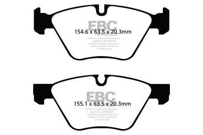 EBC BMW E81 E87 E60 E61 Bluestuff NDX Trackday Front Brake Pads - ATE Caliper Inc. 120i, 125i, 520i & 523i