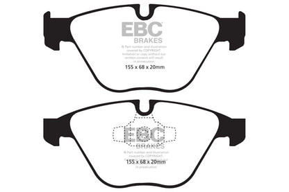 EBC BMW E90 E91 E84 E89 Yellowstuff Street and Track Front Brake Pads - ATE Caliper Inc. 318i, 320i, X1 & Z4