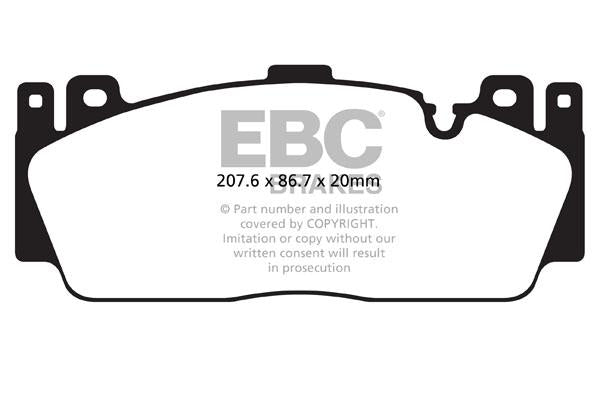 EBC BMW F10 F12 F13 F87 Bluestuff NDX Trackday Front Brake Pads - Brembo Caliper M2 Competition, M5 & M6