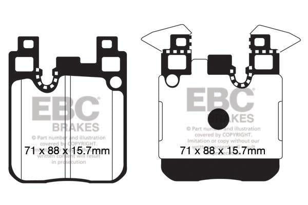 EBC BMW F20 F22 F30 F32 Orangestuff Race Rear Brake Pads - Brembo Caliper Inc. M135, M240i, 335i & 440i