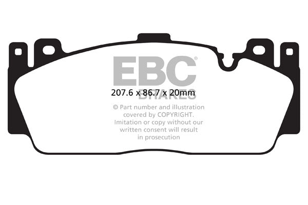 EBC BMW F87 F06 F10 F12 Yellowstuff Street and Track Front Brake Pads - Brembo Caliper M2, M5 & M6