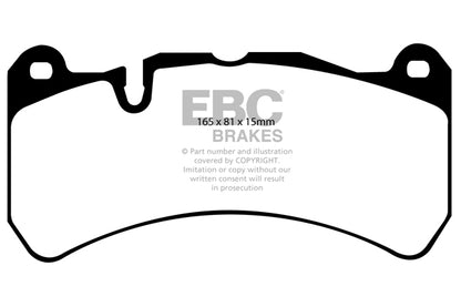 EBC Ford Mercedes Maserati Subaru Yellowstuff Street and Track Front Brake Pads - Brembo Caliper Inc. Territory, GranCabrio, CLK55 AMG & WRX STi