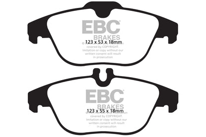 EBC Mercedes-Benz A/C207 X204 Yellowstuff Street and Track Rear Brake Pads - ATE Caliper Inc. E500, E400, GLK350 & GLK320