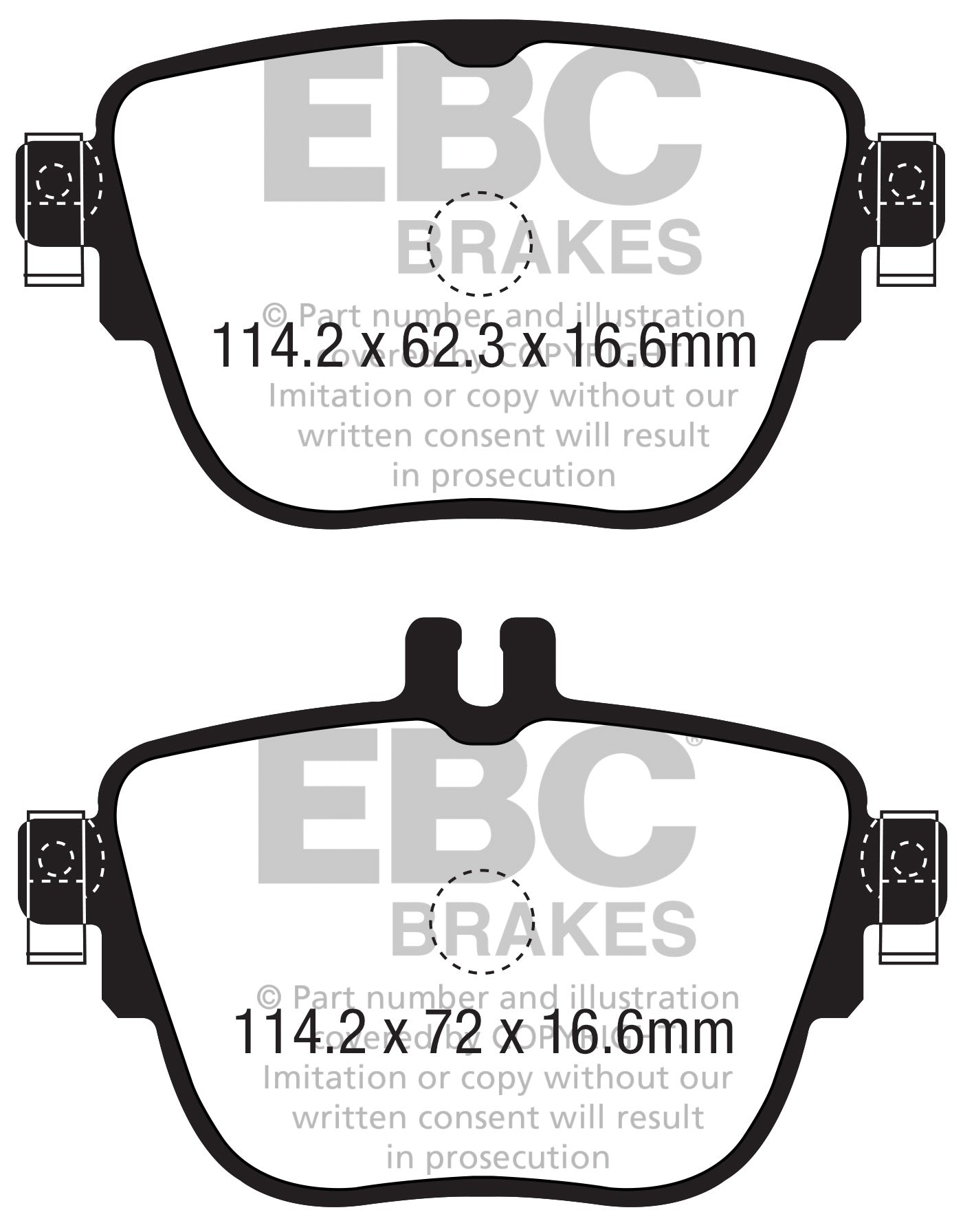 EBC Mercedes-Benz C257 W/S213 A/C238 Yellowstuff Street and Track Rear Brake Pads Inc. CLS400d, CLS350d, E300e & E400 TD