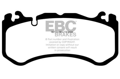 EBC Mercedes-Benz W/S/C204 W116 W221 Bluestuff NDX Trackday Front Brake Pads - Brembo Caliper Inc. C63, E63, CLS63 & GLE63