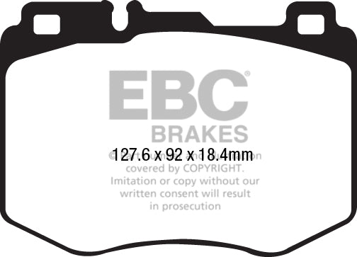 EBC Mercedes-Benz W/S/C205 C257 W/S213 A/C238 Yellowstuff Street and Track Front Brake Pads - Brembo Caliper Inc. C400, E300, CLS350 & GLC350