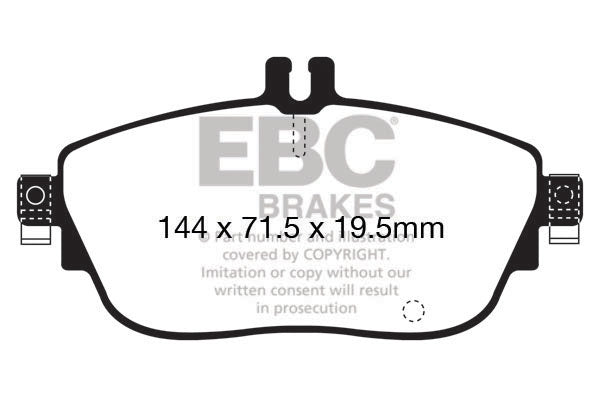 EBC Mercedes-Benz W176 W246 C/X117 X156 Yellowstuff Street and Track Front Brake Pads - TRW Caliper Inc. A250, B250, CLA250 & GLA250