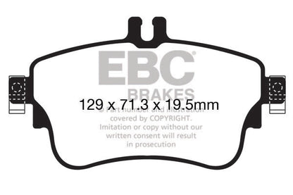 EBC Mercedes W176 W246 Yellowstuff Street and Track Front Brake Pads - TRW Caliper Inc. A180, A160, B180 & 180d