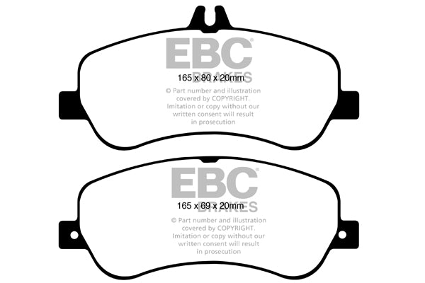 EBC Mercedes X204 Yellowstuff Street and Track Front Brake Pads Inc. GLK200, GLK250, GLK280 & GLK300