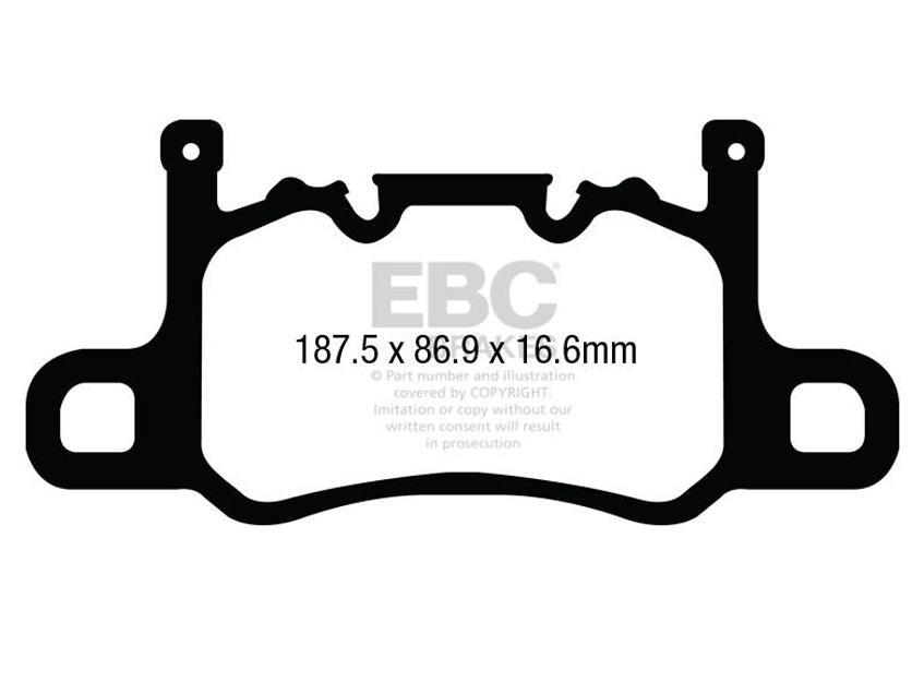 EBC Porsche 991 991/2 981 Bluestuff NDX Trackday Rear Brake Pads - Brembo Caliper Inc. 911 GT3, 911 GT3 RS, 911 Turbo S & Cayman GT4